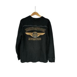 Harley Davidson 110th Anniversary Gray Long Sleeve Sweater Shirt Men’s Medium